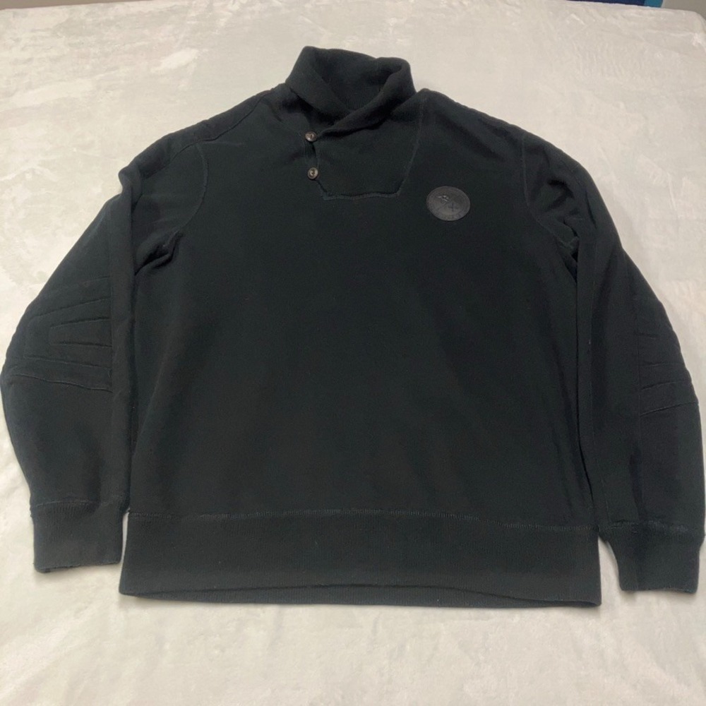 Polo Ralph Lauren Shawl Collar Downhill Racing Series Sweater Men's XL Black‎